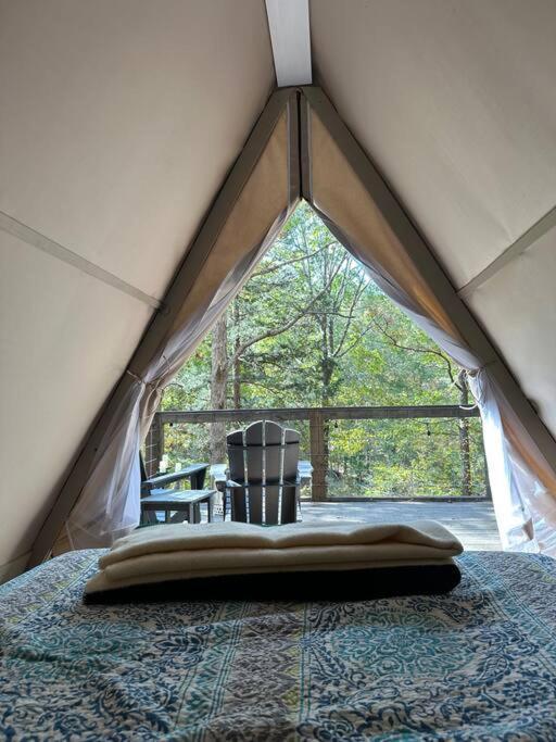 Bohamia - Cozy A-Frame Glamp On 268 Acre Forest Retreat Talladega Bagian luar foto