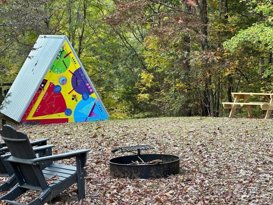 Bohamia - Cozy A-Frame Glamp On 268 Acre Forest Retreat Talladega Bagian luar foto