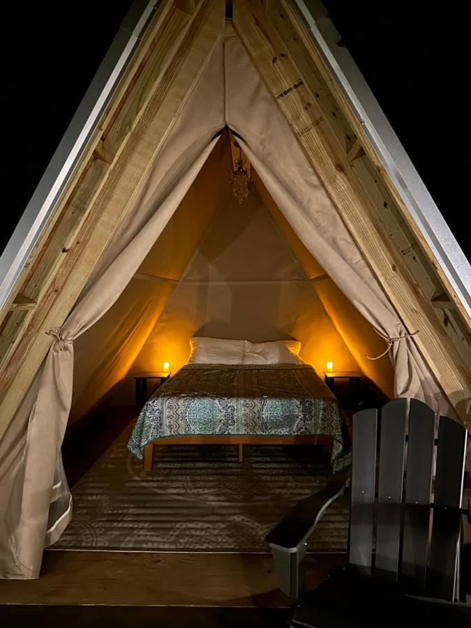 Bohamia - Cozy A-Frame Glamp On 268 Acre Forest Retreat Talladega Bagian luar foto