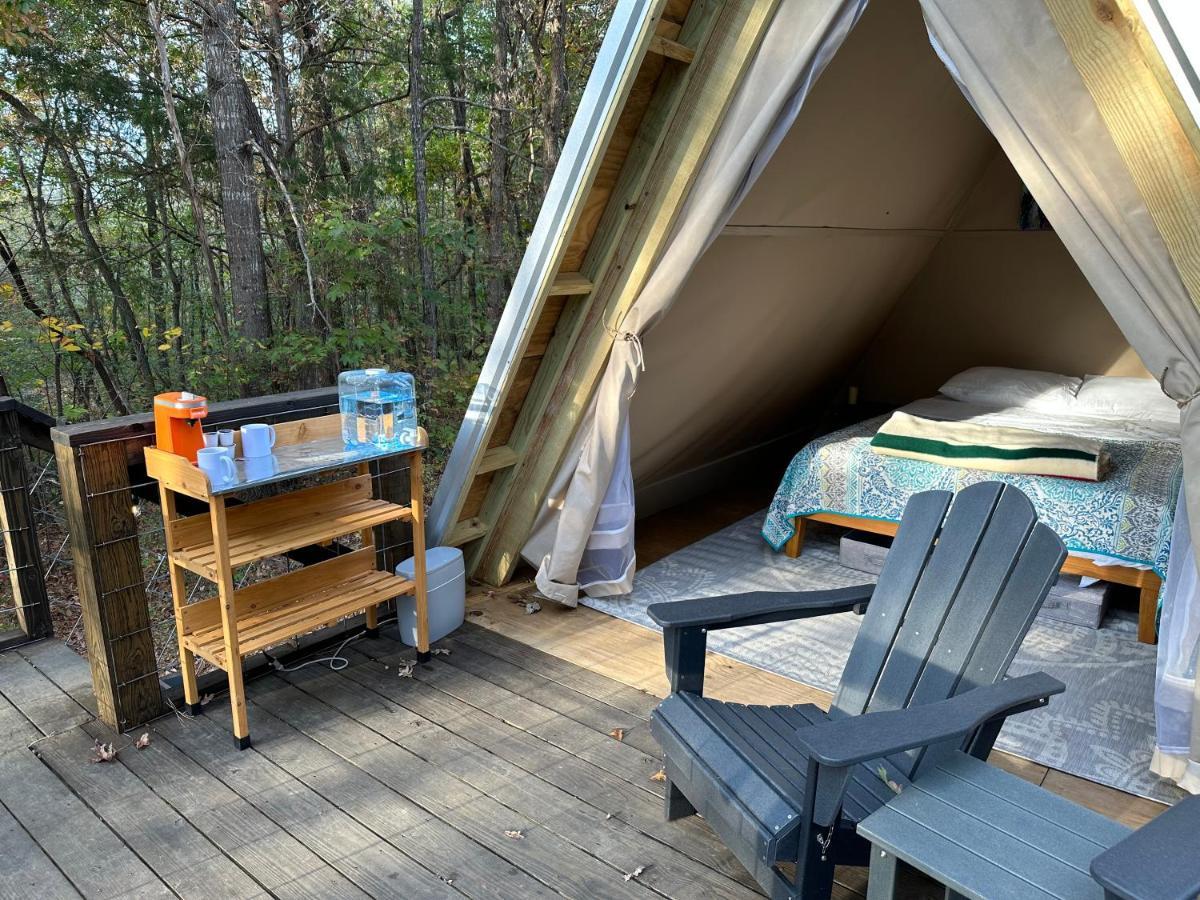 Bohamia - Cozy A-Frame Glamp On 268 Acre Forest Retreat Talladega Bagian luar foto